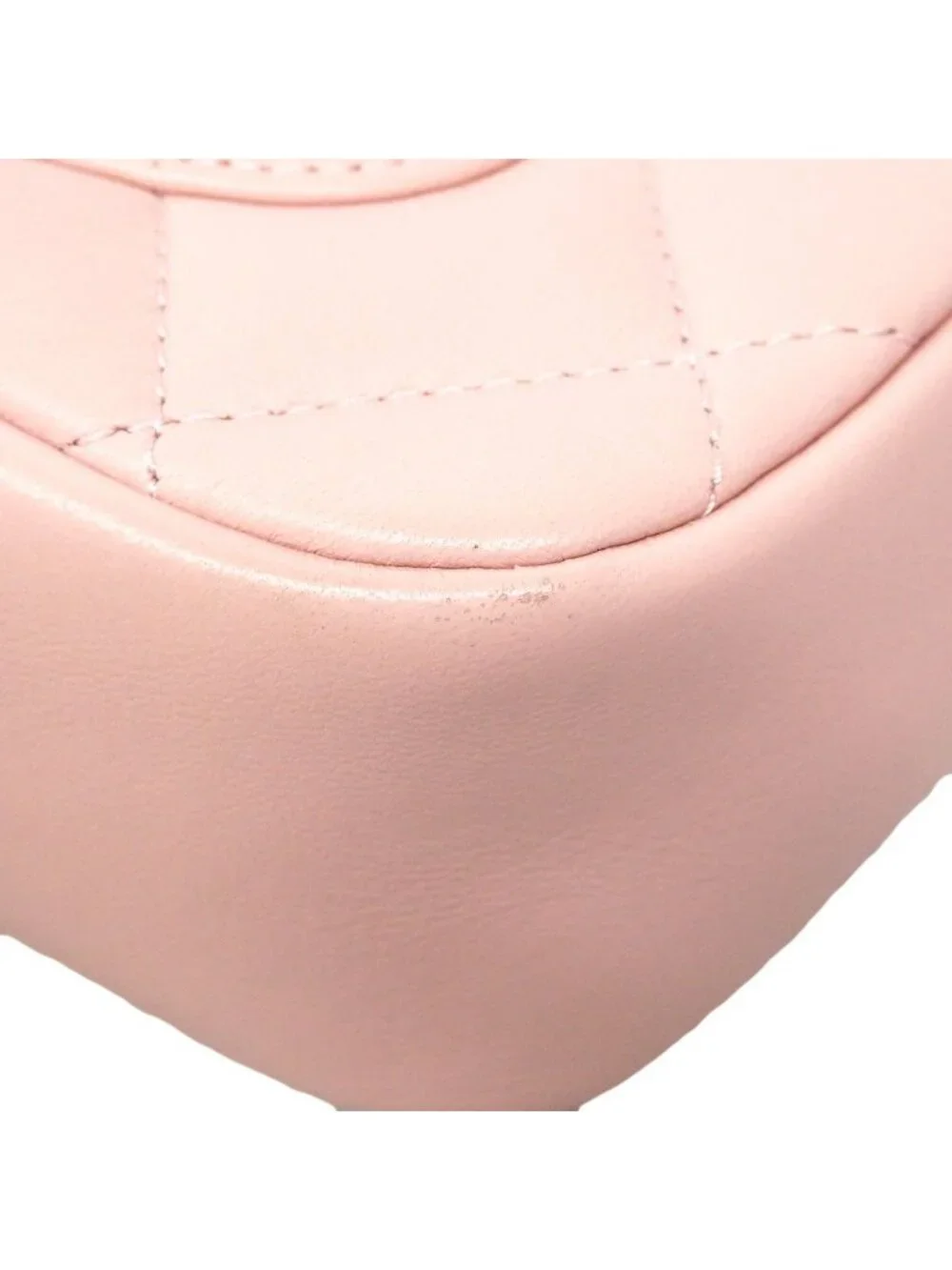Chanel Shoulder Bag Mini Quilted Lambskin Pink Gold